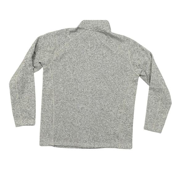 Eddie Bauer Beige Pullover Sweater, L, Polyester, Quarter Zip Fleece - Picture 2 of 7